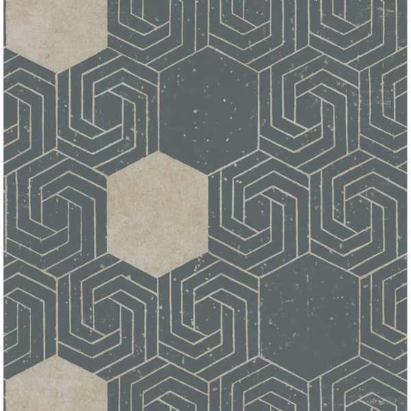 a street prints Momentum Dark Green Geometric Wallpaper