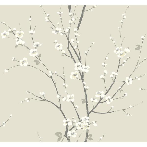 a street prints Monterey Ivory Floral Branch Wallpaper