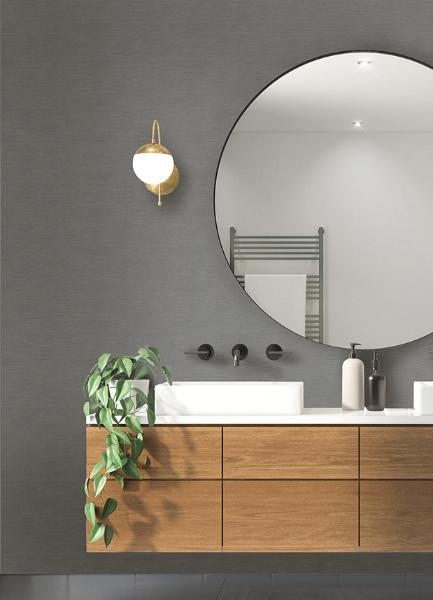 A Street Prints Moroccan Charcoal Sisal Texture Wallpaper