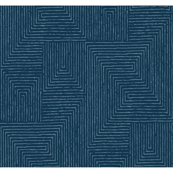 a street prints Mortenson Navy Geometric Wallpaper by Scott Living