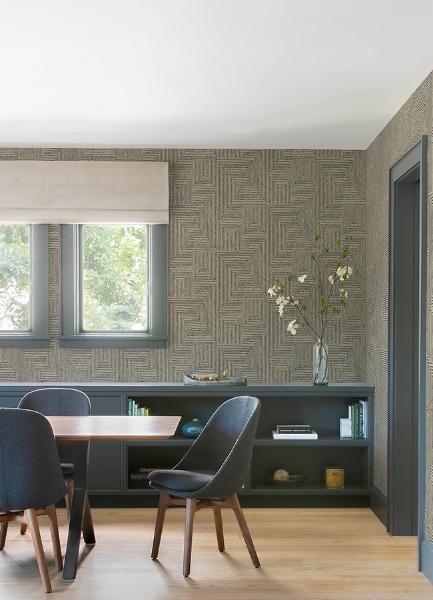 A Street Prints Mortenson Taupe Geometric Wallpaper By Scott Living