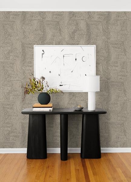 A Street Prints Mortenson Taupe Geometric Wallpaper By Scott Living