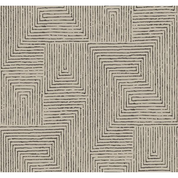 a street prints Mortenson Taupe Geometric Wallpaper by Scott Living