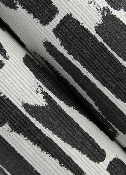A Street Prints Myrtle Black Abstract Stripe Wallpaper