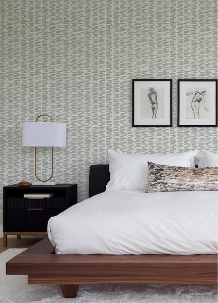 A Street Prints Myrtle Grey Abstract Stripe Wallpaper