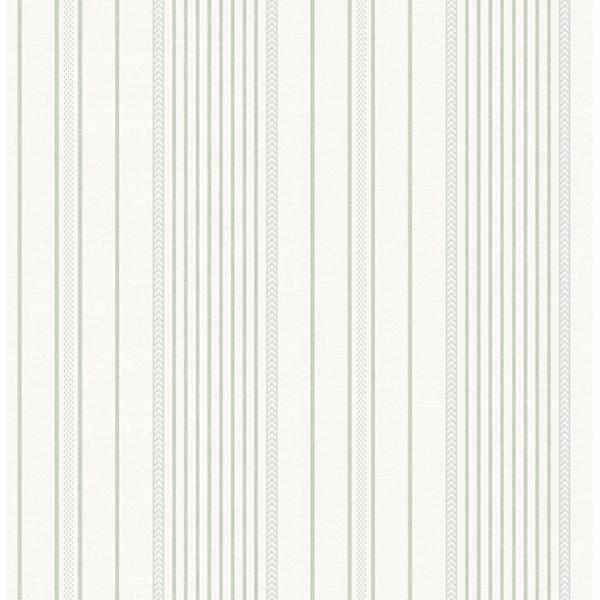 a street prints Navarres Stripe Light Green Faux Linen Wallpaper