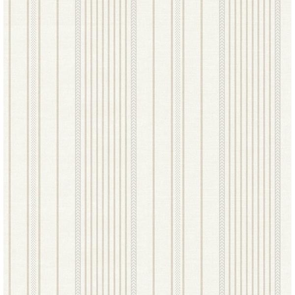 a street prints Navarres Stripe Neutral Faux Linen Wallpaper