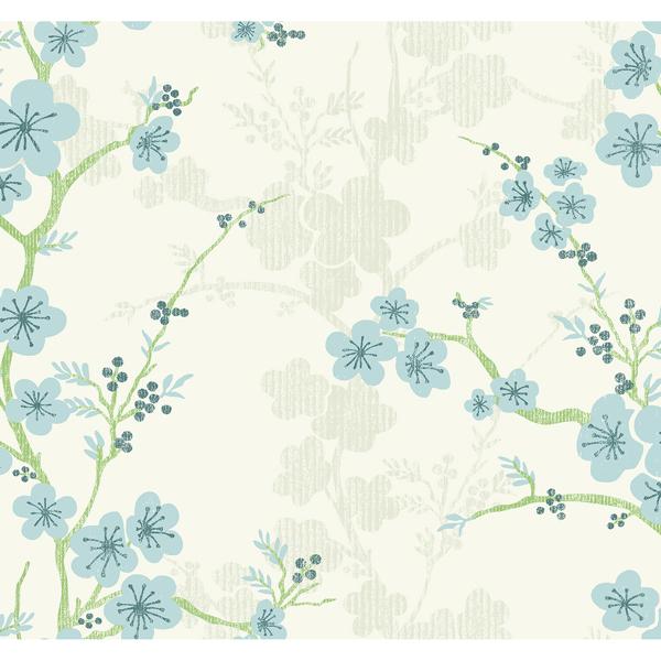 a street prints Nicolette Light Blue Floral Trail Wallpaper