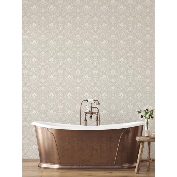 A Street Prints Niki Beige Country Kitsch Wallpaper