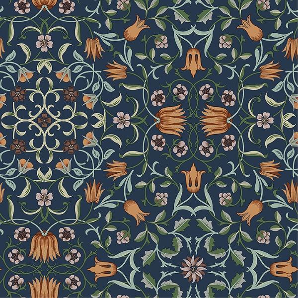 a street prints No 1 Holland Park Dark Blue Floral Wallpaper