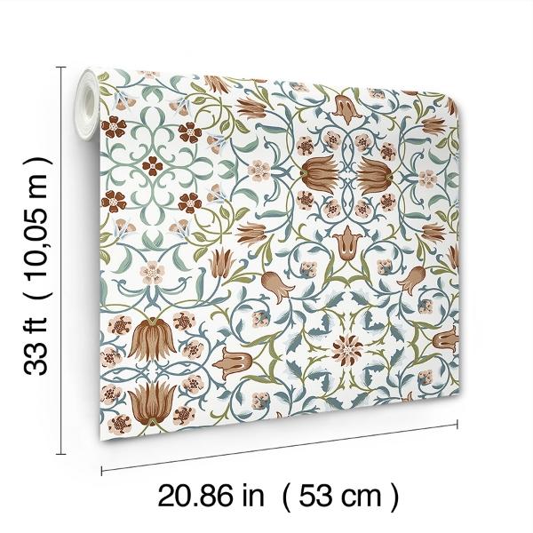 A Street Prints No 1 Holland Park Red Floral Wallpaper