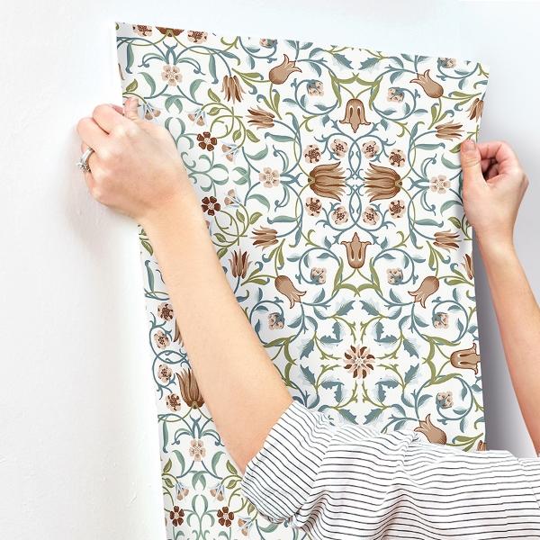 A Street Prints No 1 Holland Park Red Floral Wallpaper