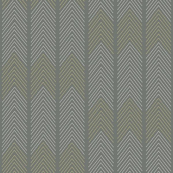 a street prints Nyle Dark Grey Chevron Stripes Wallpaper