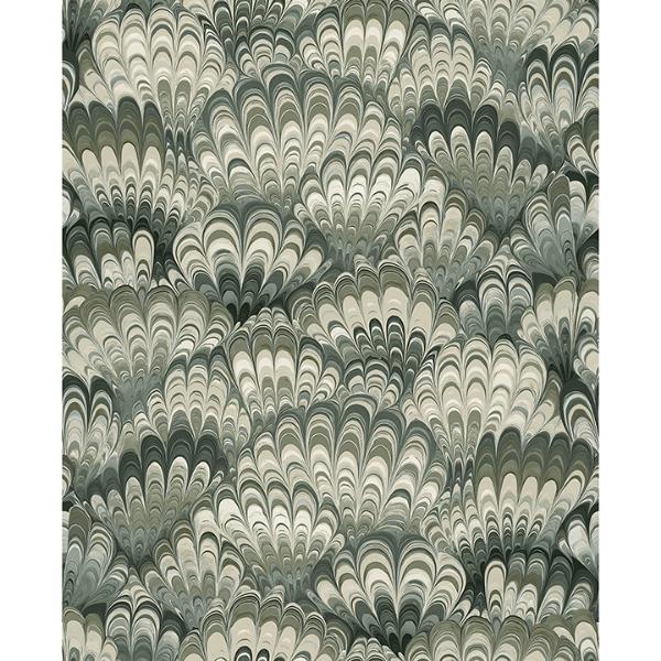 a street prints Octavia Dark Green Marbled Ink Wallpaper