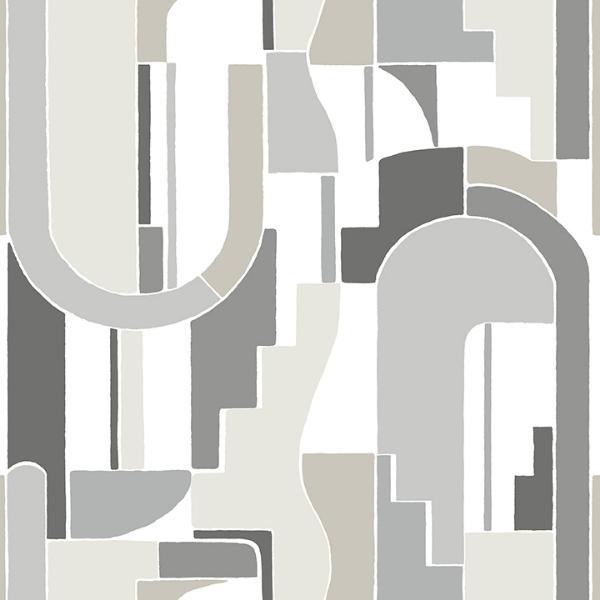 a street prints Odele Stone Geometric Archways Wallpaper