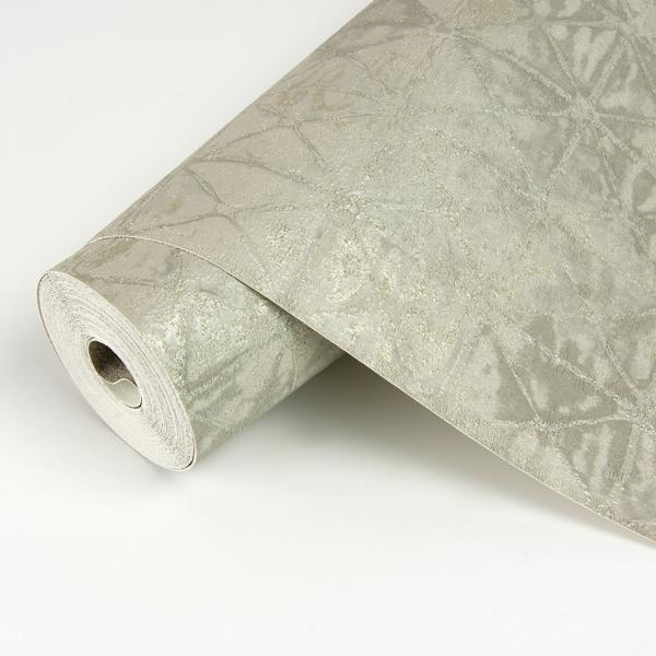 A Street Prints Odell Silver Antique Tiles Wallpaper