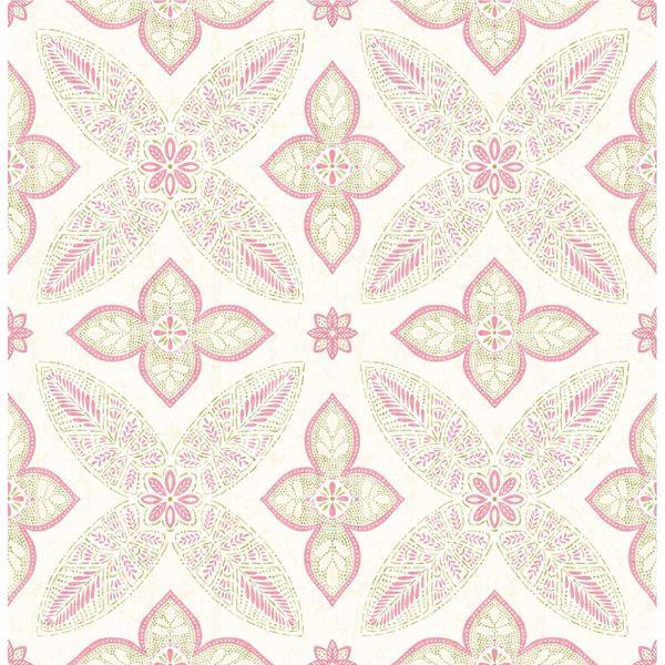 a street prints Off Beat Ethnic Pink Geometric Floral