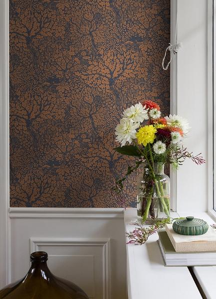 A Street Prints Olle Orange Forest Sanctuary Wallpaper