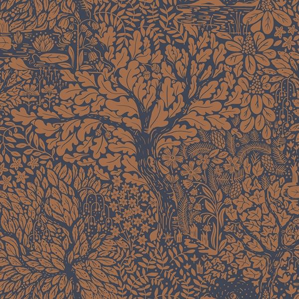 a street prints Olle Orange Forest Sanctuary Wallpaper