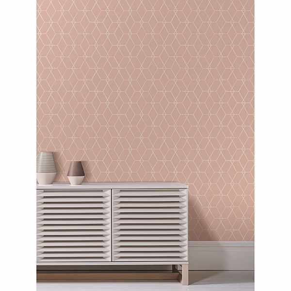 A Street Prints Osterlen Light Pink Trellis Wallpaper