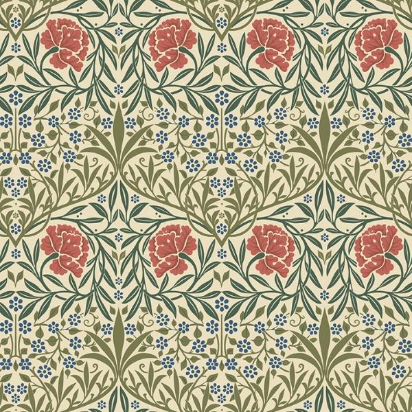 a street prints Oxford Union Green Floral Vines Wallpaper