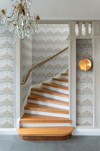 A Street Prints Oxford Union Pink Floral Vines Wallpaper