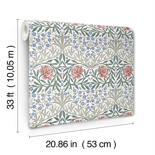 A Street Prints Oxford Union Pink Floral Vines Wallpaper