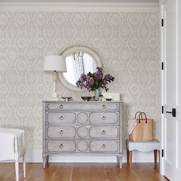 A Street Prints Painterly Sterling Wallpaper By Sarah Richardson