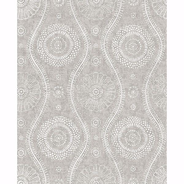 a street prints Painterly Sterling Wallpaper by Sarah Richardson