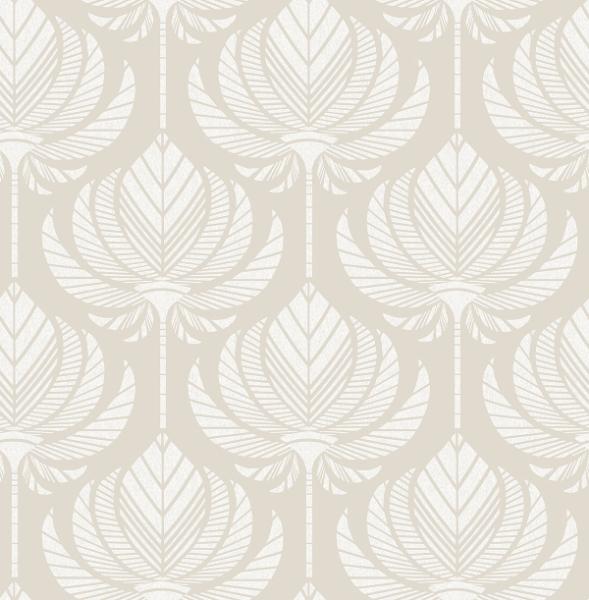 a street prints Palmier Light Grey Lotus Fan Wallpaper