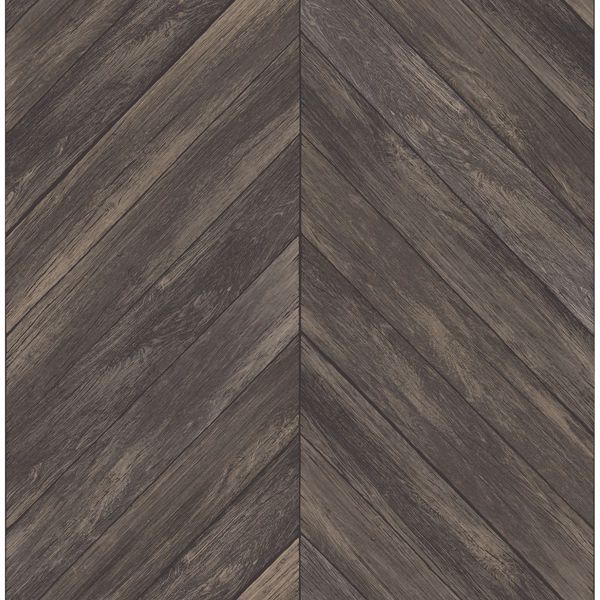 a street prints Parisian Dark Brown Parquet Wallpaper