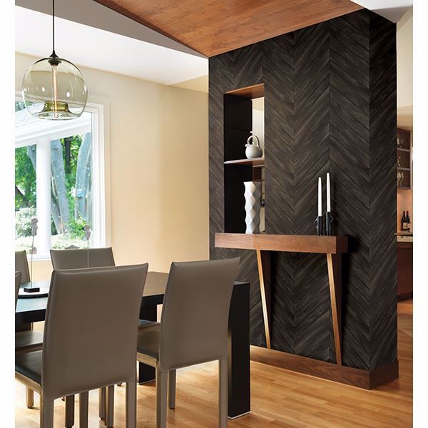 A Street Prints Parisian Espresso Parquet Wallpaper