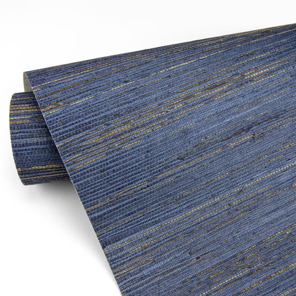 A Street Prints Pattini Indigo Grasscloth Wallpaper