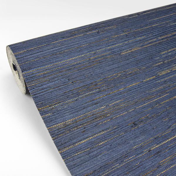 A Street Prints Pattini Indigo Grasscloth Wallpaper