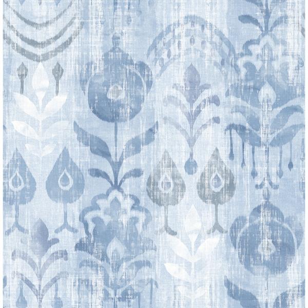 a street prints Pavord Blue Floral Shibori Wallpaper