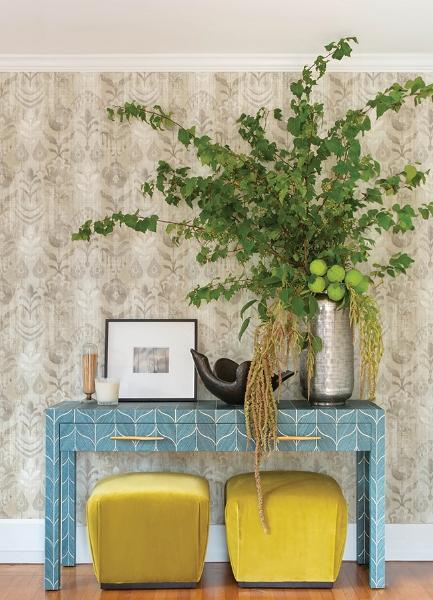 A Street Prints Pavord Neutral Floral Shibori Wallpaper