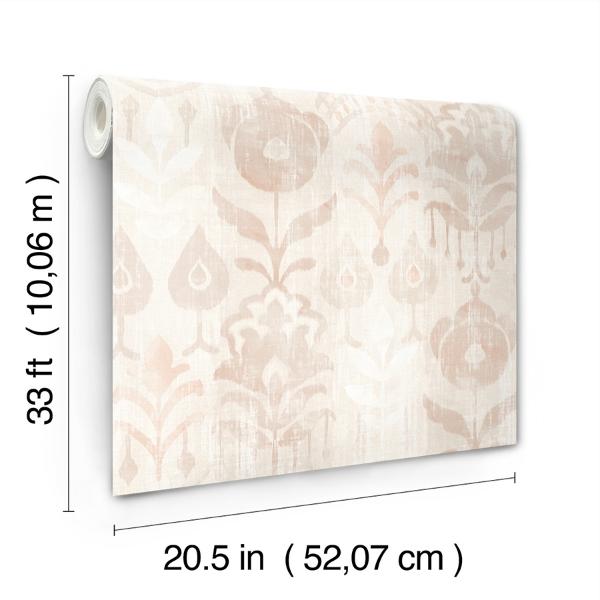 A Street Prints Pavord Pink Floral Shibori Wallpaper