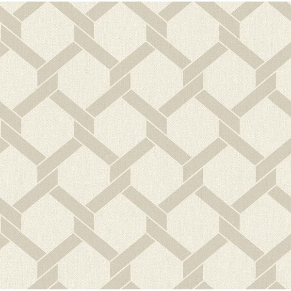a street prints Payton Beige Hexagon Trellis Wallpaper