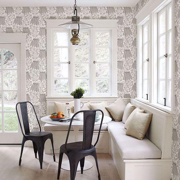 A Street Prints Peas In A Pod Light Grey Garden Wallpaper