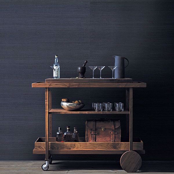 A Street Prints Peninnsula Navy Sisal Grasscloth Wallpaper