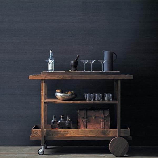 A Street Prints Peninnsula Navy Sisal Grasscloth Wallpaper
