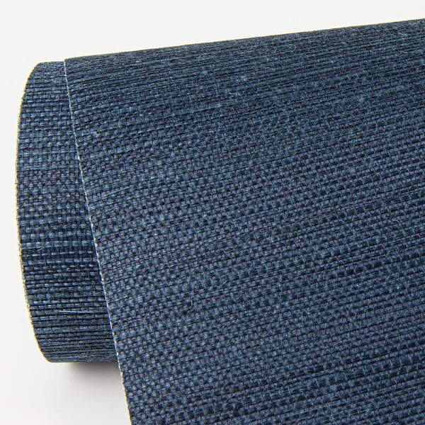 A Street Prints Peninsula Navy Sisal Grasscloth Wallpaper