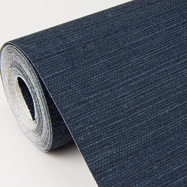 A Street Prints Peninsula Navy Sisal Grasscloth Wallpaper