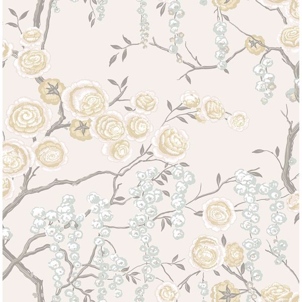 a street prints Peony Tree Citrine Wallpaper by Sarah Richardson