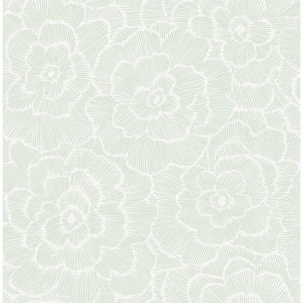 a street prints Periwinkle Light Green Textured Floral Wallpaper