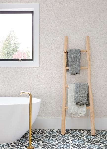 A Street Prints Periwinkle Pink Textured Floral Wallpaper