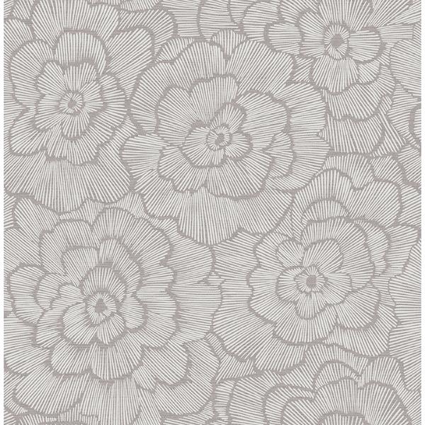 a street prints Periwinkle Sterling Textured Floral Wallpaper
