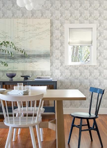 A Street Prints Perrin Light Grey Gem Geometric Wallpaper