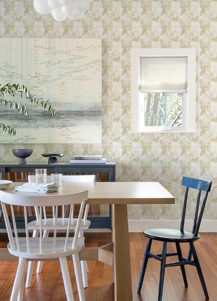 A Street Prints Perrin Olive Gem Geometric Wallpaper