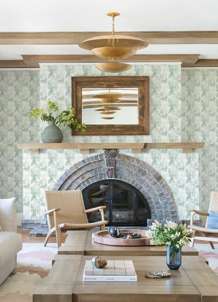 A Street Prints Perrin Sea Green Gem Geometric Wallpaper